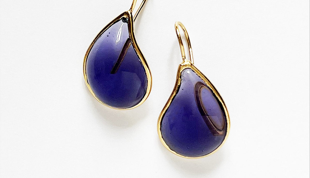 Loulou de la Falaise Teardrop Earrings, Iris