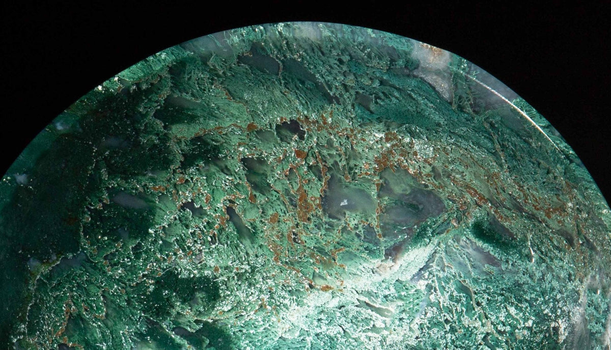 Moss Agate Bowl, 5"