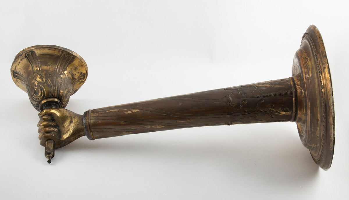 19th Century Single Brass Arm Sconce