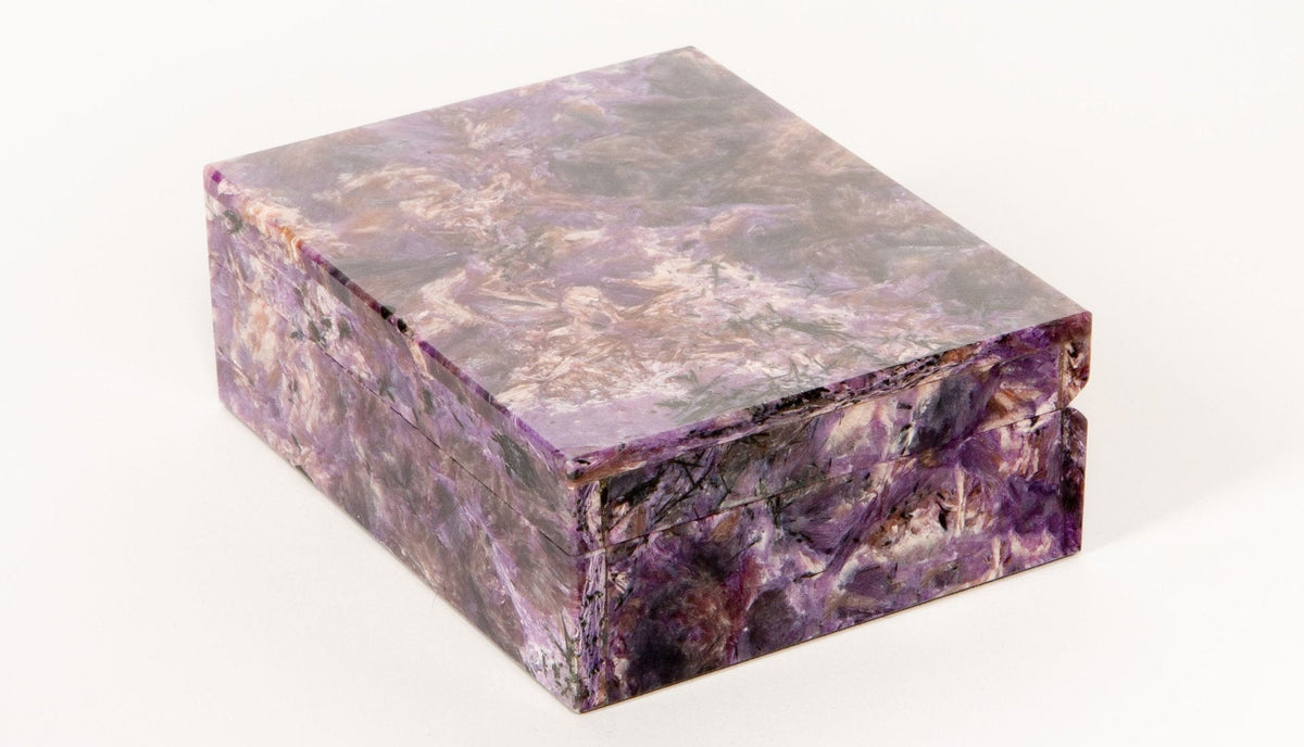 Mystic Elegance: Siberian Charoite Keepsake Box