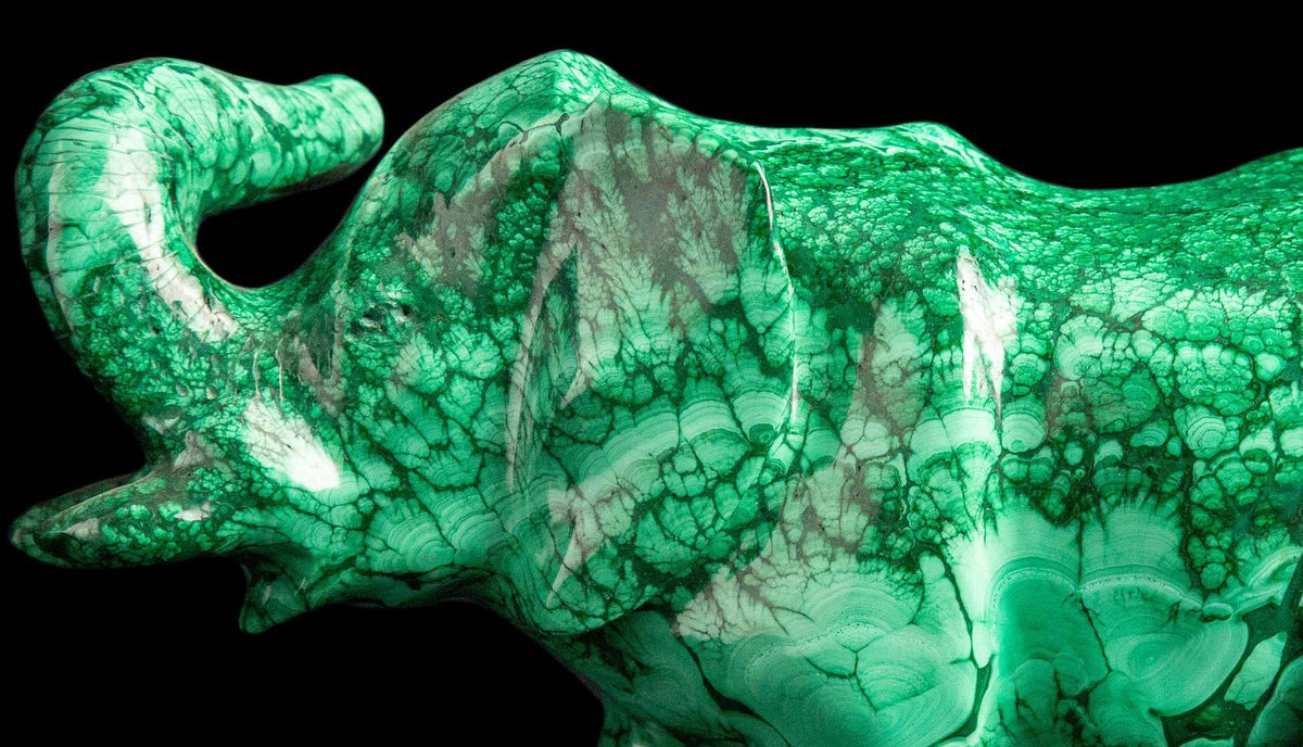 Large Malachite Elephant