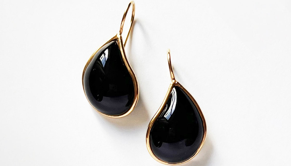 Loulou de la Falaise Teardrop Earrings, Ink