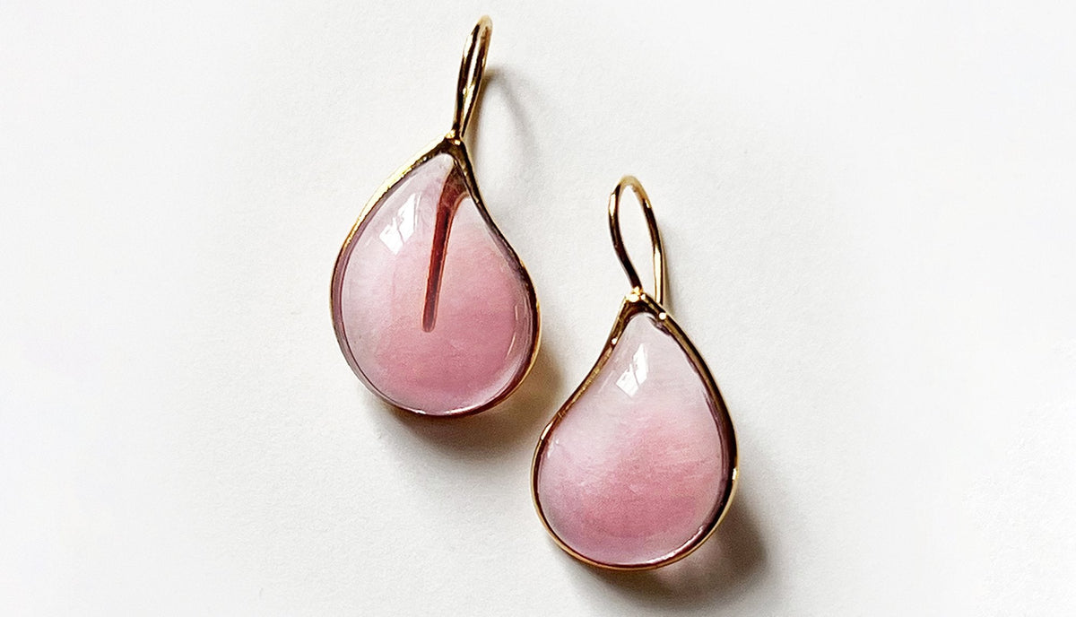 Loulou de la Falaise Teardrop Earrings, Sweet Pink