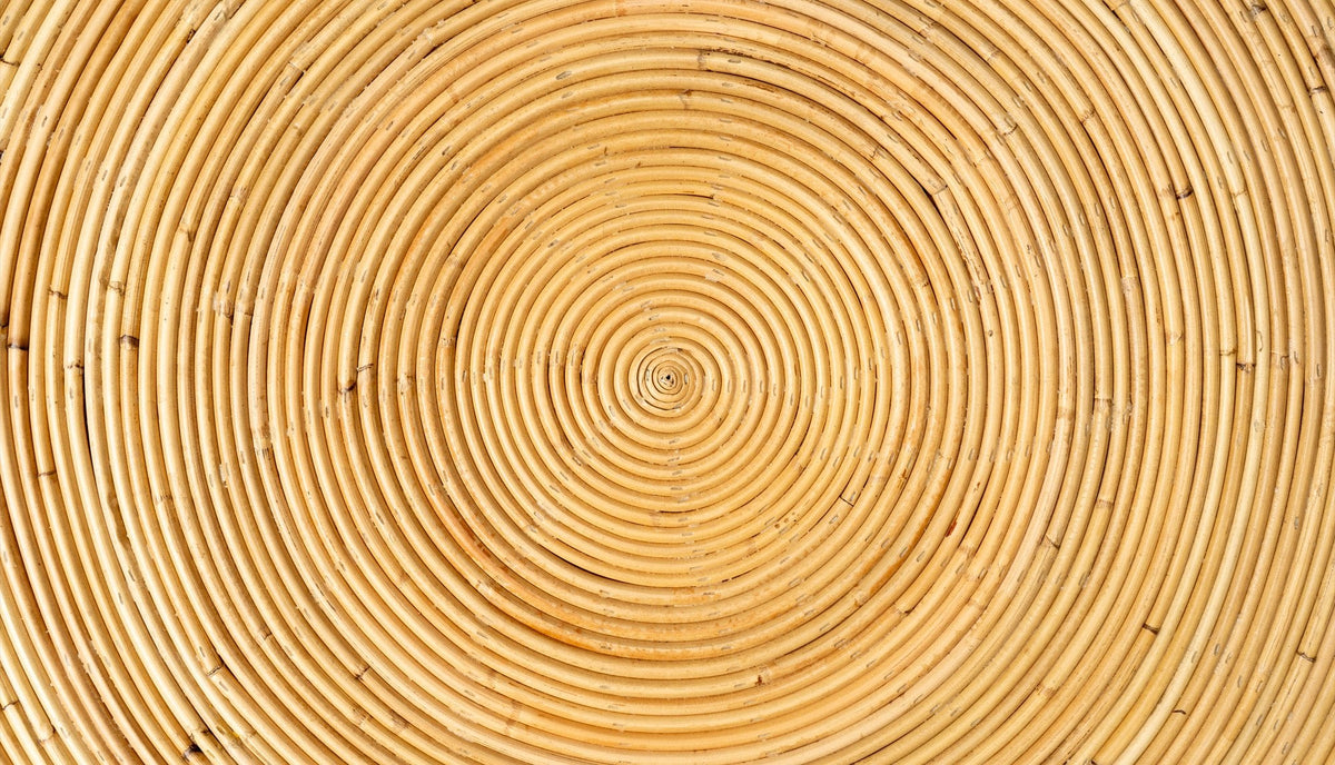 Pencil Reed Rattan Side Table by Creel and Gow