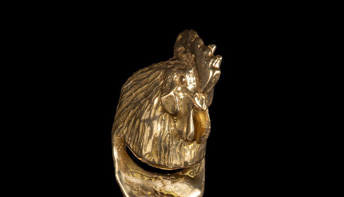Brass Rooster Bottle Opener
