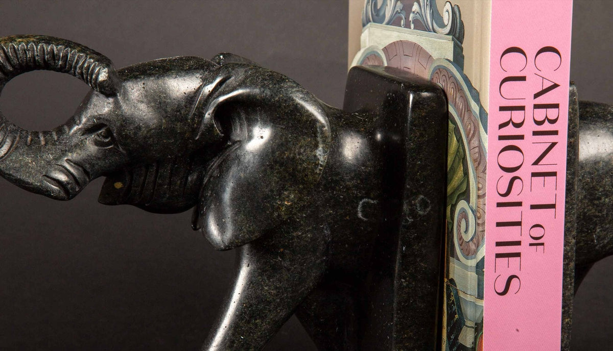 Soapstone Elephant Bookend