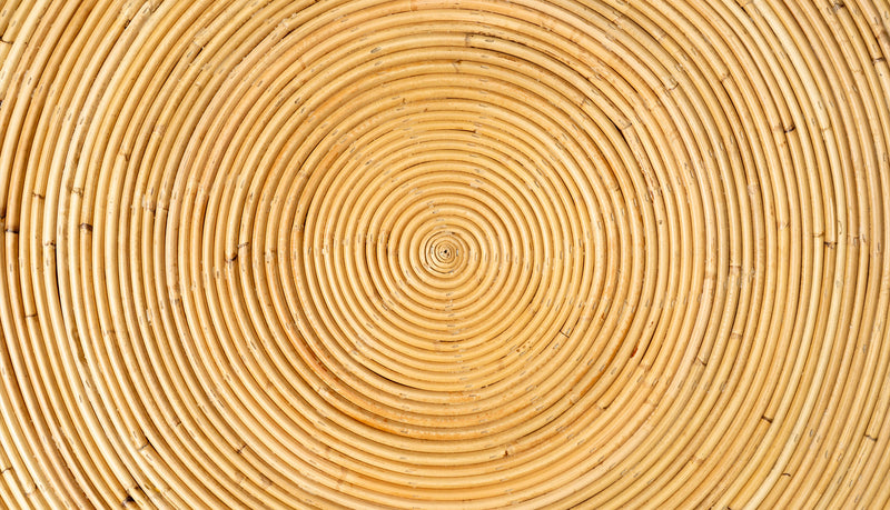 Pencil Reed Rattan Side Table by Creel and Gow