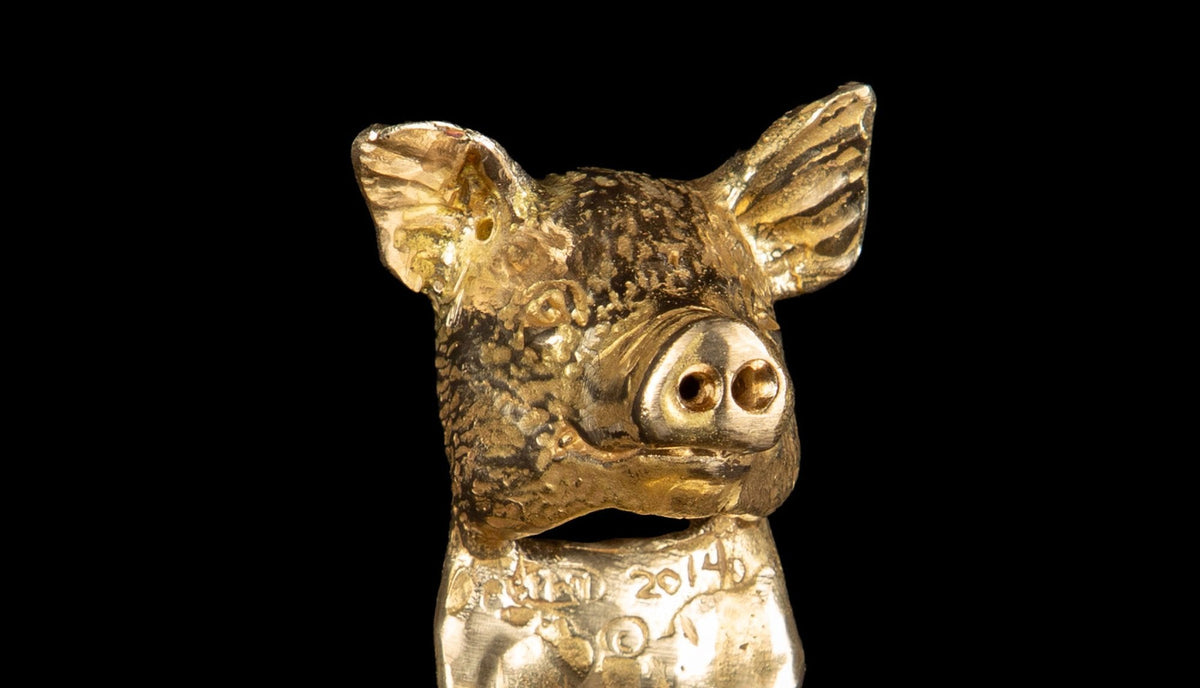 Brass Pig Bottle Opener