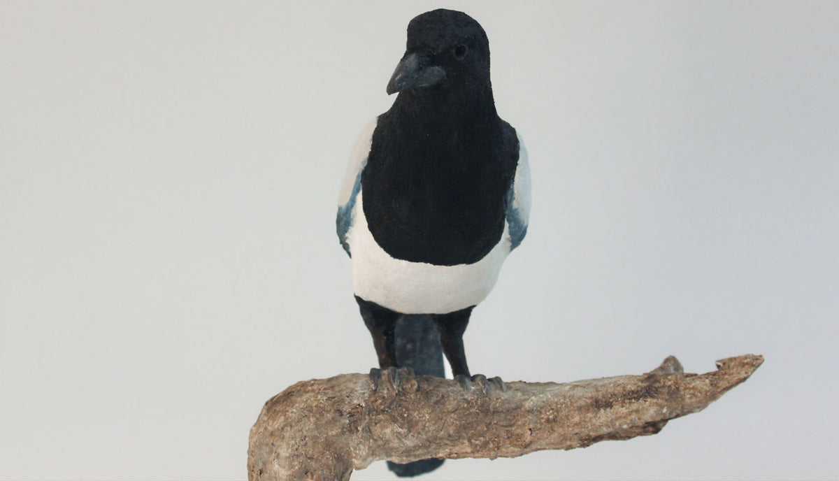 The Curious Magpie: Papier-Mâché Folk Art Sculpture