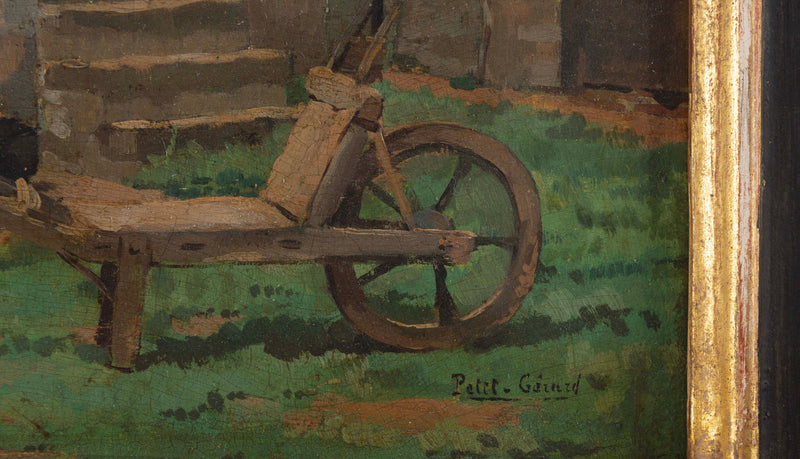 Rustic Retreat: Painting of a French Farmyard
