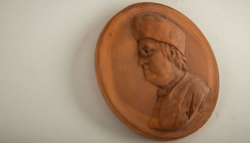 Benjamin Franklin Terracotta Portrait Medallion After Jean-Baptiste Nini
