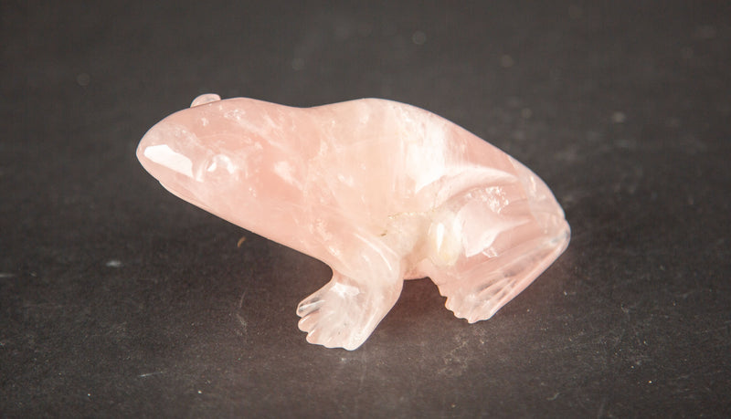 The Prince in Waiting: Carved Rose Quartz Frog