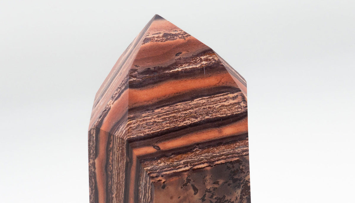 Orange-Brown Banded Jasper Point