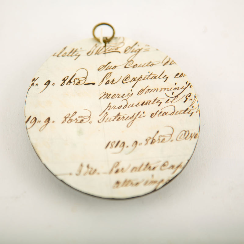 19th-Century Lover's Eye Fragment in an Ebonized Frame
