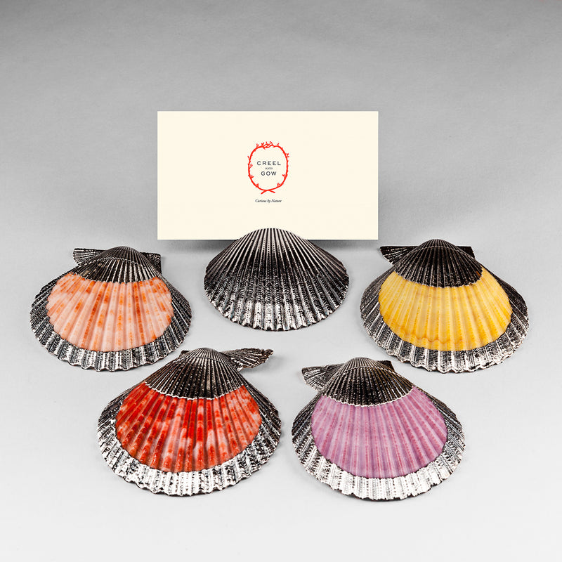 Silvered Cockle Shell Place card Holder
