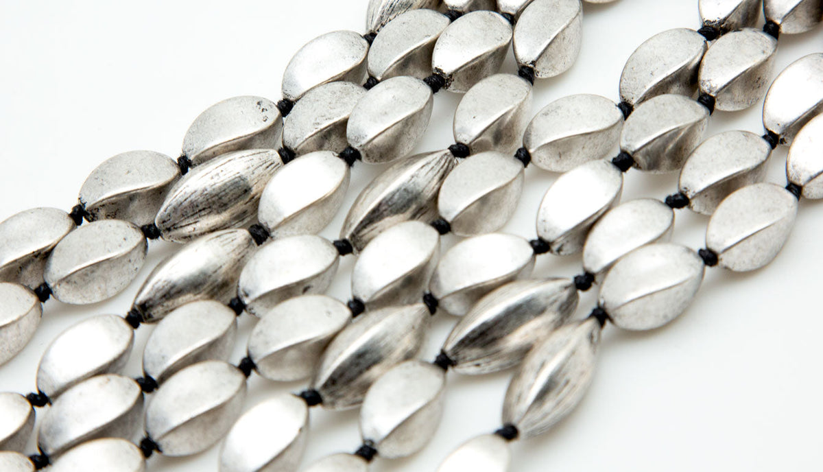   Lou Lou De La Falaise Silver Tone Beaded Necklace
