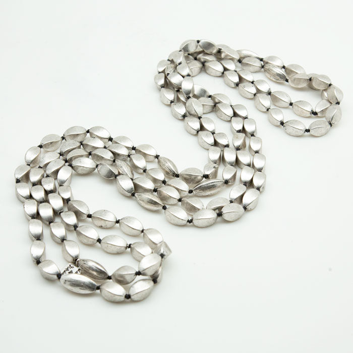   Lou Lou De La Falaise Silver Tone Beaded Necklace